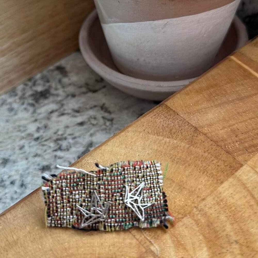 Women's Post Earrings Sterling Silver Origami Crane Studs